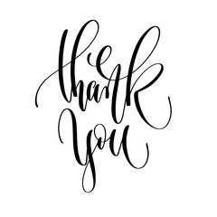 Poster - thank you - hand lettering inscription text, motivation and insp