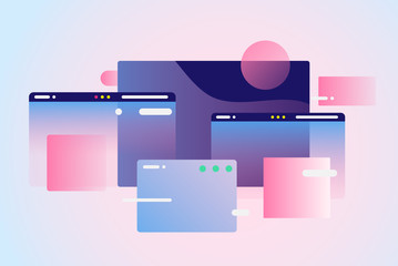 web pages design composition
