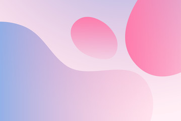 Gradient background with simple liquid forms in light pastel colors