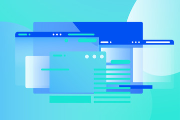 Web pages design composition