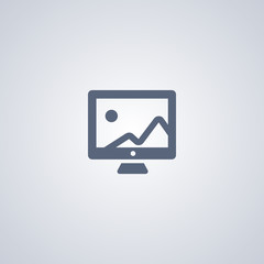 Poster - Showing photo, vector best flat icon