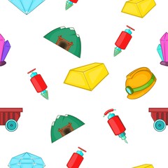 Poster - Mine pattern. Cartoon illustration of mine vector pattern for web
