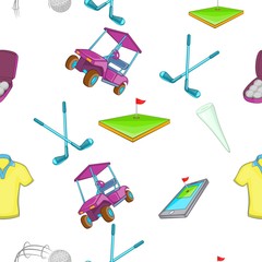 Poster - Golf pattern. Cartoon illustration of golf vector pattern for web