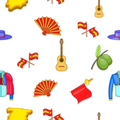 Poster - Spain pattern. Cartoon illustration of Spain vector pattern for web