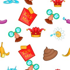 Poster - Joke pattern. Cartoon illustration of joke vector pattern for web