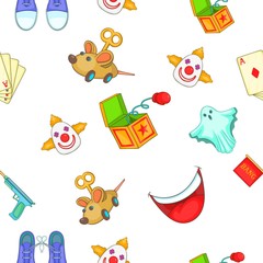 Poster - First of april pattern. Cartoon illustration of first of april vector pattern for web
