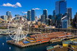 Drone photo Seattle Great Wheel