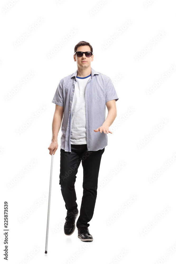 Foto Blind man walking do Stock | Adobe Stock Foto Blind man walking do Stock | Adobe Stock