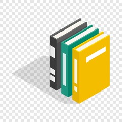 Poster - Three books of encyclopedia isometric icon 3d on a transparent background vector illustration