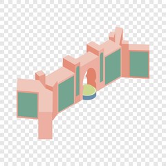 Wall Mural - Gate in Dubai isometric icon 3d on a transparent background vector illustration