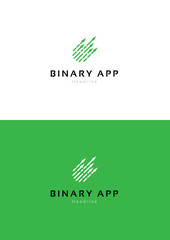 Binary application logo template.