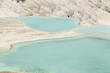 Blue water travertine pools at Pamukkale