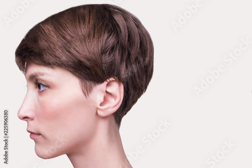 Beautiful Woman Female Face Close Up Portrait Of Young