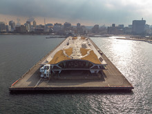 Aerial View Of The Yokohama Port Terminal, Osanbashi Pier, In Yokohama, Japan