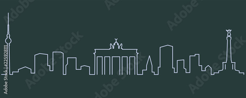 Fototapeta Berlin  jednoliniowa-panorama-berlina