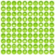 © ylivdesign - 100 beauty and makeup icons set green circle isolated on white background vector illustration