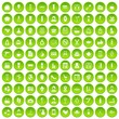 © ylivdesign - 100 beauty salon icons set green circle isolated on white background vector illustration