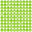 © ylivdesign - 100 bicycle icons set green circle isolated on white background vector illustration