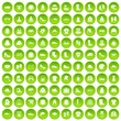 © ylivdesign - 100 clothing and accessories icons set green circle isolated on white background vector illustration