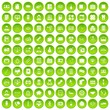 © ylivdesign - 100 department icons set green circle isolated on white background vector illustration