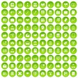 © ylivdesign - 100 finance icons set green circle isolated on white background vector illustration
