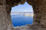 Fototapeta Morze - Bridge to the Isle of Pag croatia.