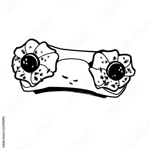 Cannoli Siciliani Disegno In Bianco E Nero Dolce Siciliano