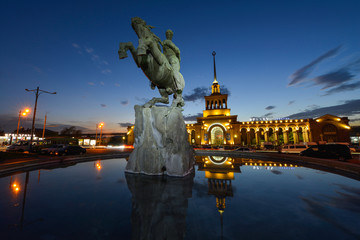Wall Mural - the statue of david of sassoun in yerevan