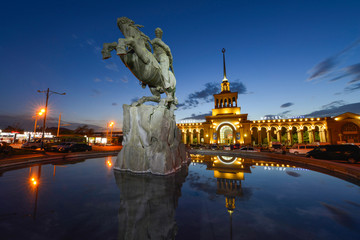 Wall Mural - the statue of david of sassoun in yerevan