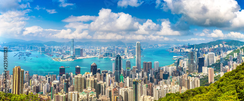 Obraz Dibond Panoramiczny widok z Hongkongu