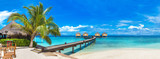 Fototapeta Perspektywa 3d - Water Villas (Bungalows) in the Maldives