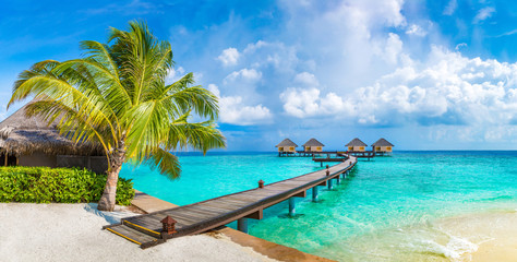 Sticker - Water Villas (Bungalows) in the Maldives