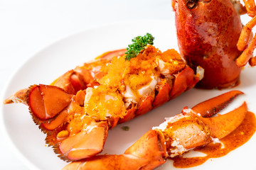 Wall Mural - Lobster tail steak with sauce