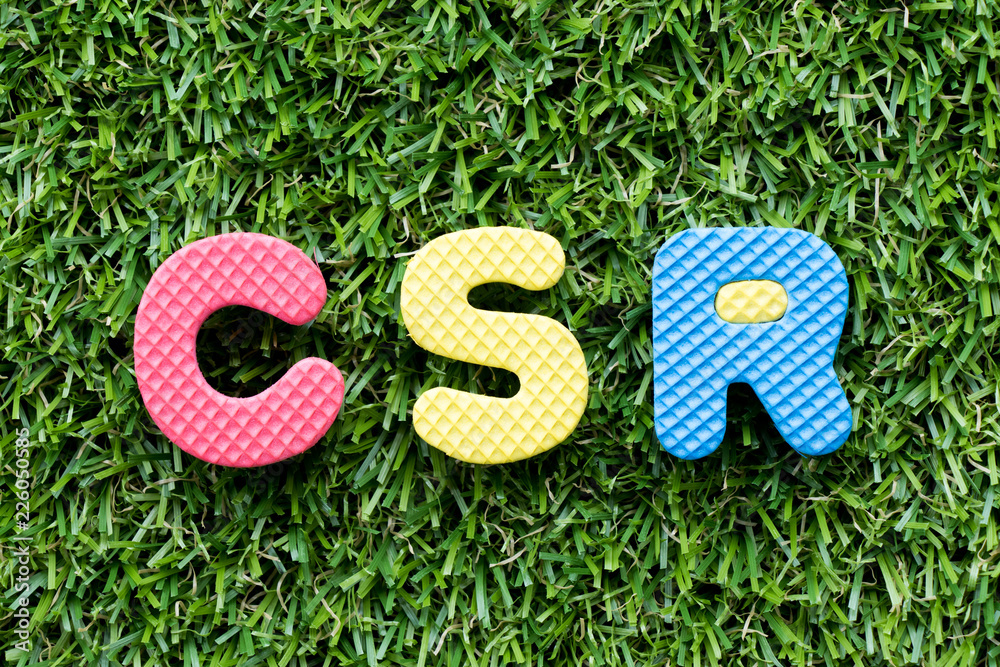 Csr Names Color alphabet letter in word CSR (Abbbreviation of corporate social ...
