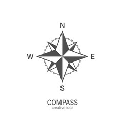 Wall Mural - Compass icon on a white background, vector symbol