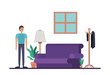 © Grgroup - young man on the livingroom