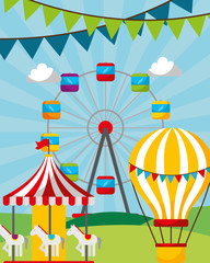 Canvas Print - carnival fun fair