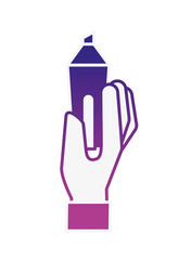 Sticker - graphic designer hand holding marker pen