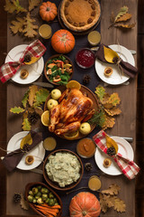 Poster - Thanksgiving dinner table