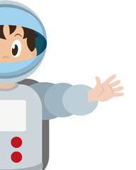 Sticker - Astronaut boy cartoon