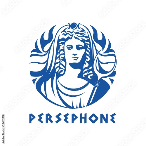 Cuadros en Lienzo Greek goddess Persephone illustration