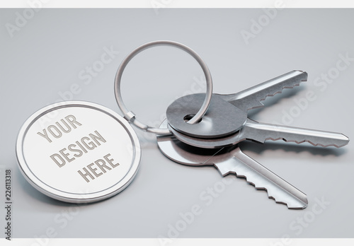 Download Circle Key Ring Mockup Stock Template Adobe Stock