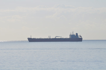 The cargo ship transportation