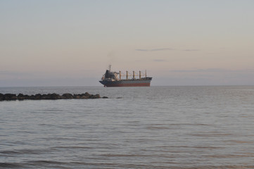 Wall Mural - The cargo ship transportation