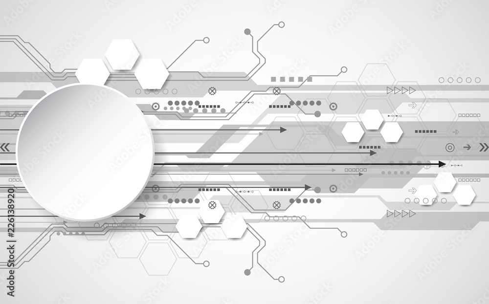 Abstract technological background concept with various technology ...