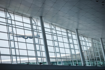 Wall Mural - airport window scene