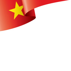 Canvas Print - Vietnam flag, vector illustration on a white background