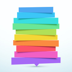 Poster - Tilted 10 Step Banners List Infographic Design