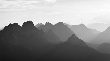 Wall Mural - Sunset in the Carnic Alps, Friuli Venezia-Giulia, Italy