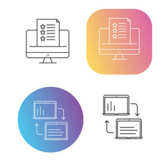 Poster - Trade Icons with b2b business icon with gradient style